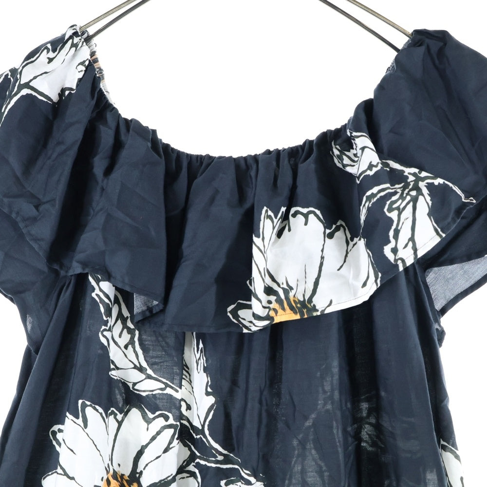 Desigual(デシグアル) マーガレット フリル 花柄 ミディワンピース レディース ブラック 24SWVW02