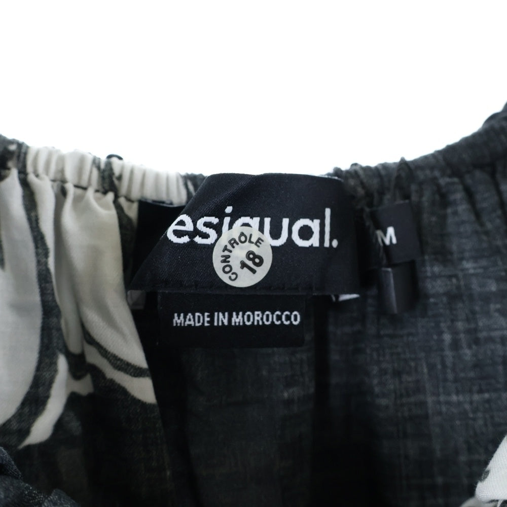 Desigual(デシグアル) マーガレット フリル 花柄 ミディワンピース レディース ブラック 24SWVW02