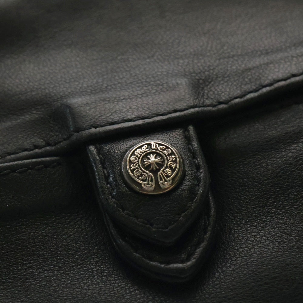 CHROME HEARTS(クロムハーツ) TIRED TEARS タイアードティアーズ レザーポケットティッシュケース ブラック