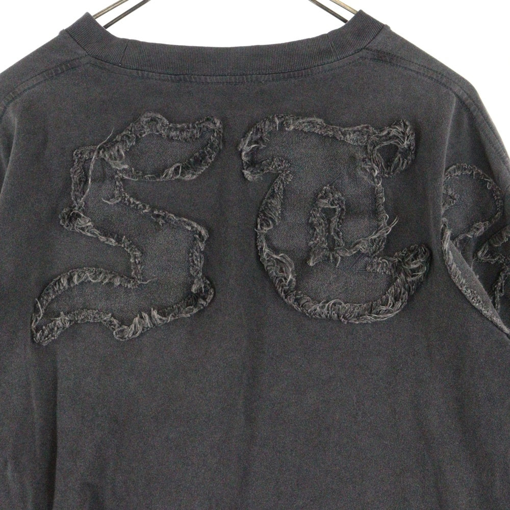 Acne Studios(アクネ ストゥディオズ) LOGO LONG SLEEVE TOP FN-MN-TSHI000622 クルーネック 長袖Tシャツ カットソー ブラック