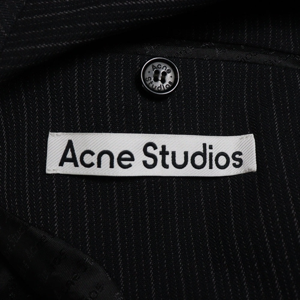 Acne Studios(アクネ ストゥディオズ) リラックスフィット スーツジャケット ストライプ テーラードジャケット ブラック FN-MN-SUIT000396