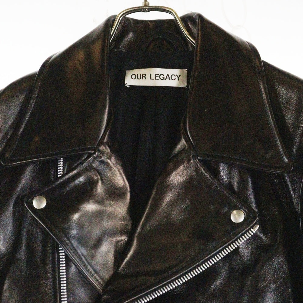 OUR LEGACY(アワーレガシー) HELLRAISER JACKET M2209HA カウレザー ダブルライダースジャケット ブラック