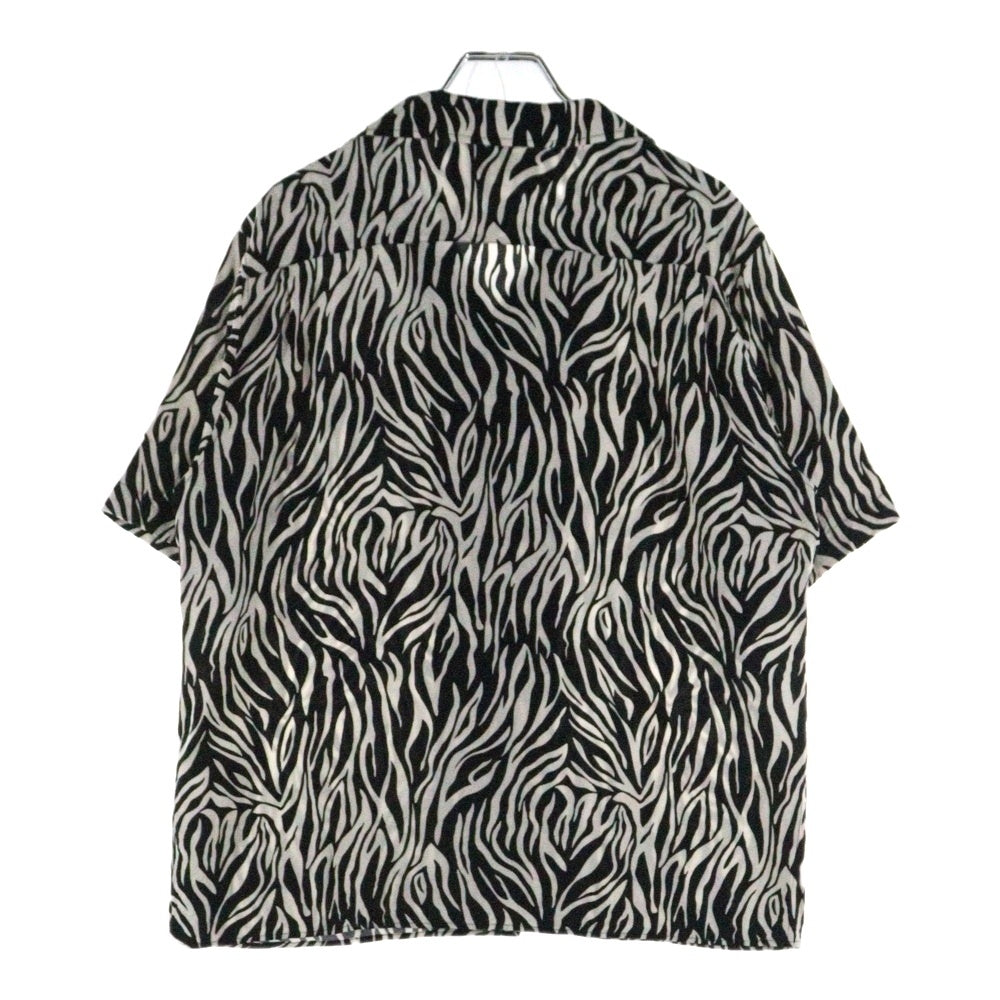 CELINE(セリーヌ) 20SS ゼブラ柄 オープンカラー半袖シャツ 2C036843H ホワイト/ブラック