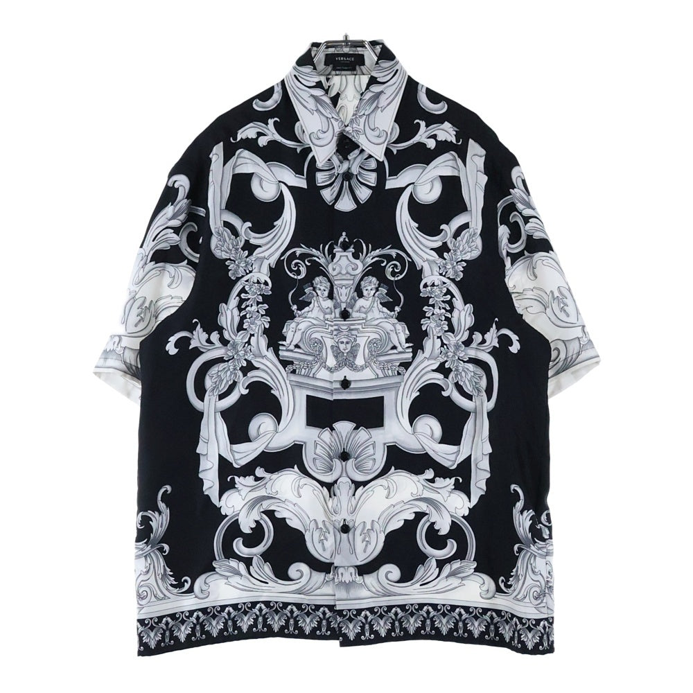 GIANNI VERSACE(ジャンニ ヴェルサーチ) Silver Baroque Silk Shirt 1003927 1A04155 総柄シルク半袖シャツ マルチ