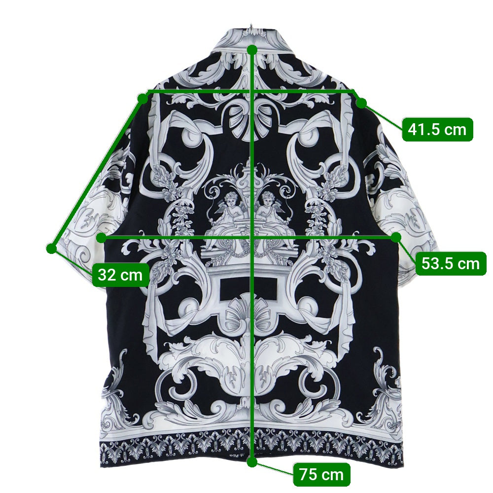 GIANNI VERSACE(ジャンニ ヴェルサーチ) Silver Baroque Silk Shirt 1003927 1A04155 総柄シルク半袖シャツ マルチ
