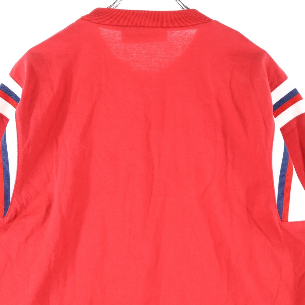 DSQUARED2(ディースクエアード) Varsity Fit Tee S74GD1218 カレッジロゴプリント 長袖Tシャツ カットソー レッド