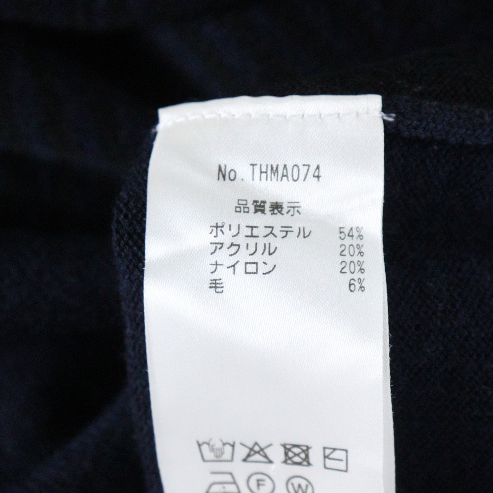 TOMMY HILFIGER(トミーヒルフィガー) ロゴワッペン クルーネックニットセーター ネイビー 240101355482