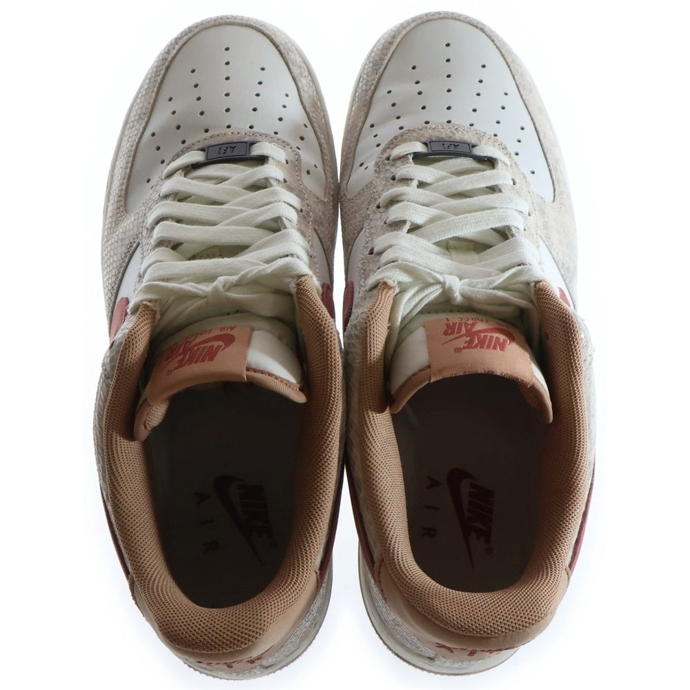 NIKE(ナイキ) AIR FORCE 1 LOW PINK SNAKESKIN HF2898-100 エアフォース1 ピンクスネークスキン ローカットスニーカー ホワイト/ピンク US9/27cm