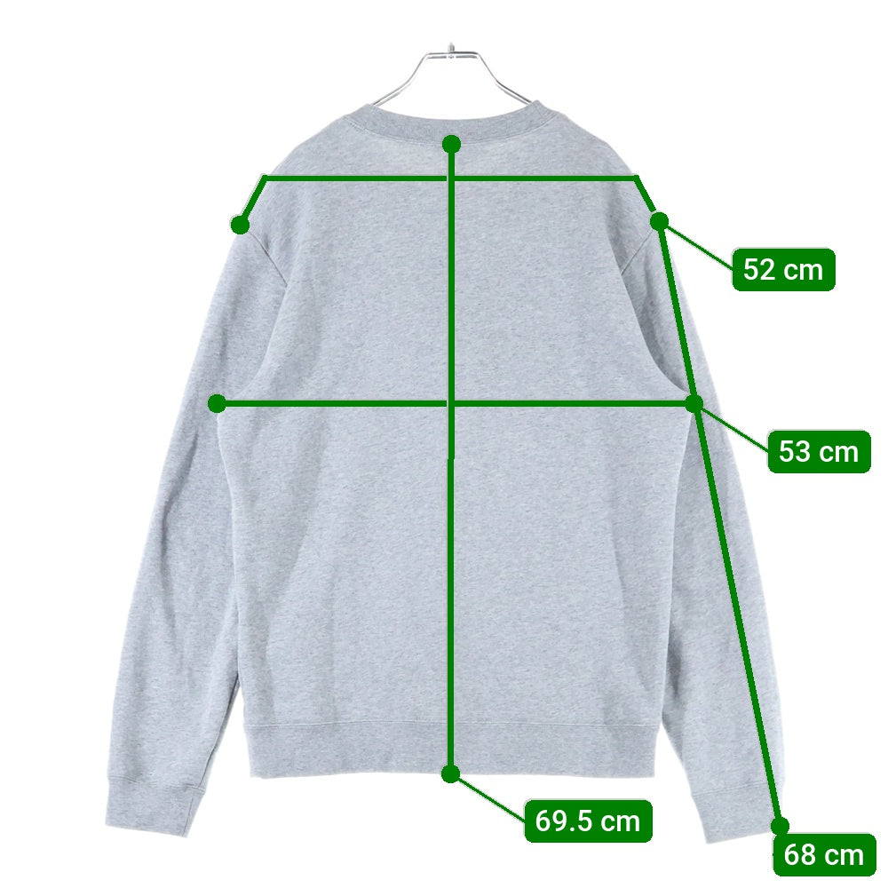 A.P.C(アーペーセー) SWEAT STANDARD M27919 ロゴ刺しゅう クルーネックスウェットシャツ グレー