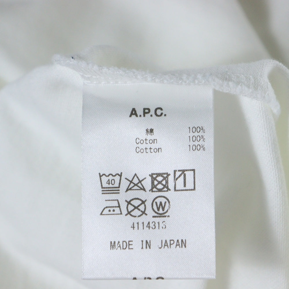 A.P.C(アーペーセー) Franck T-shirt 4114313 フランク プリント半袖Tシャツ ホワイト