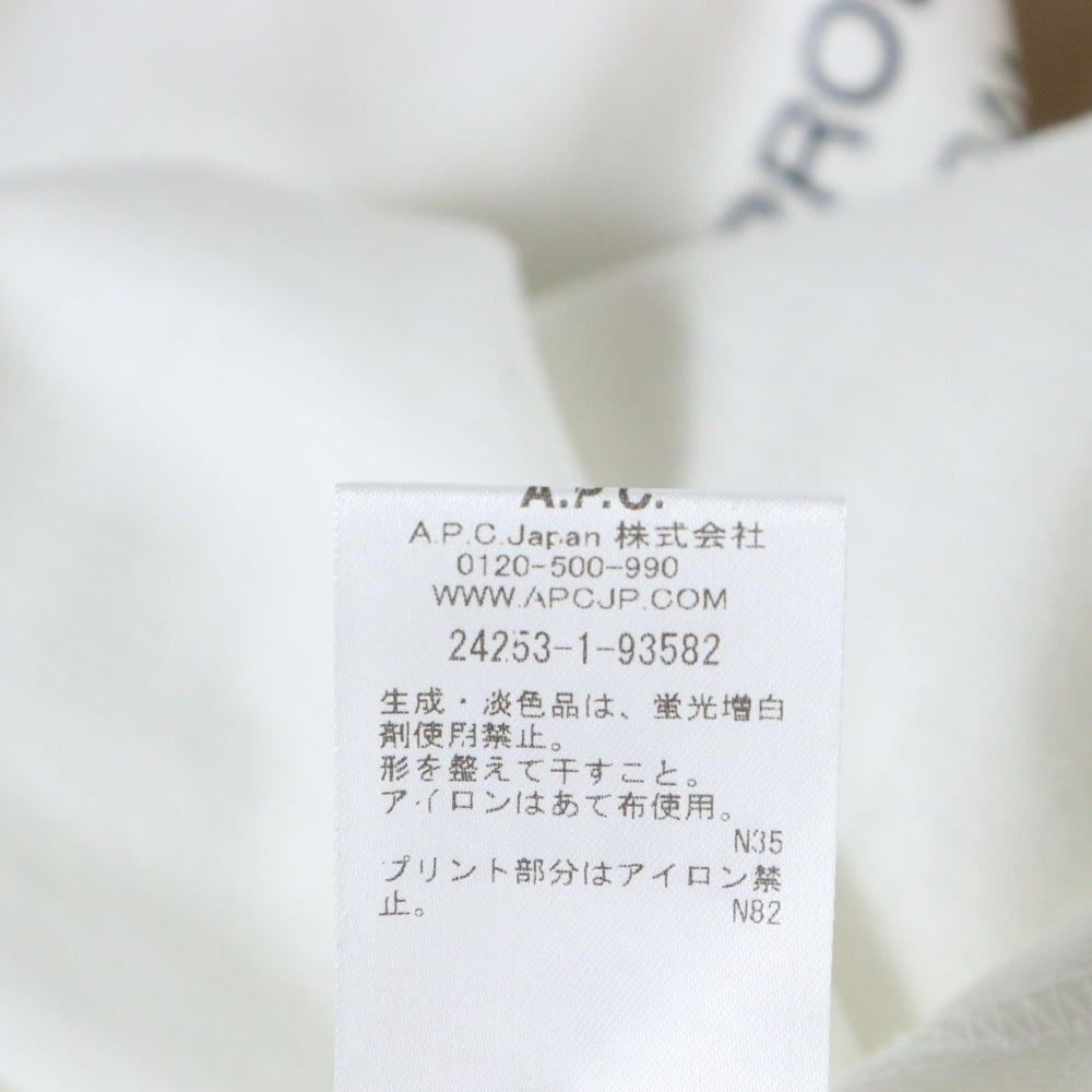 A.P.C(アーペーセー) Franck T-shirt 4114313 フランク プリント半袖Tシャツ ホワイト
