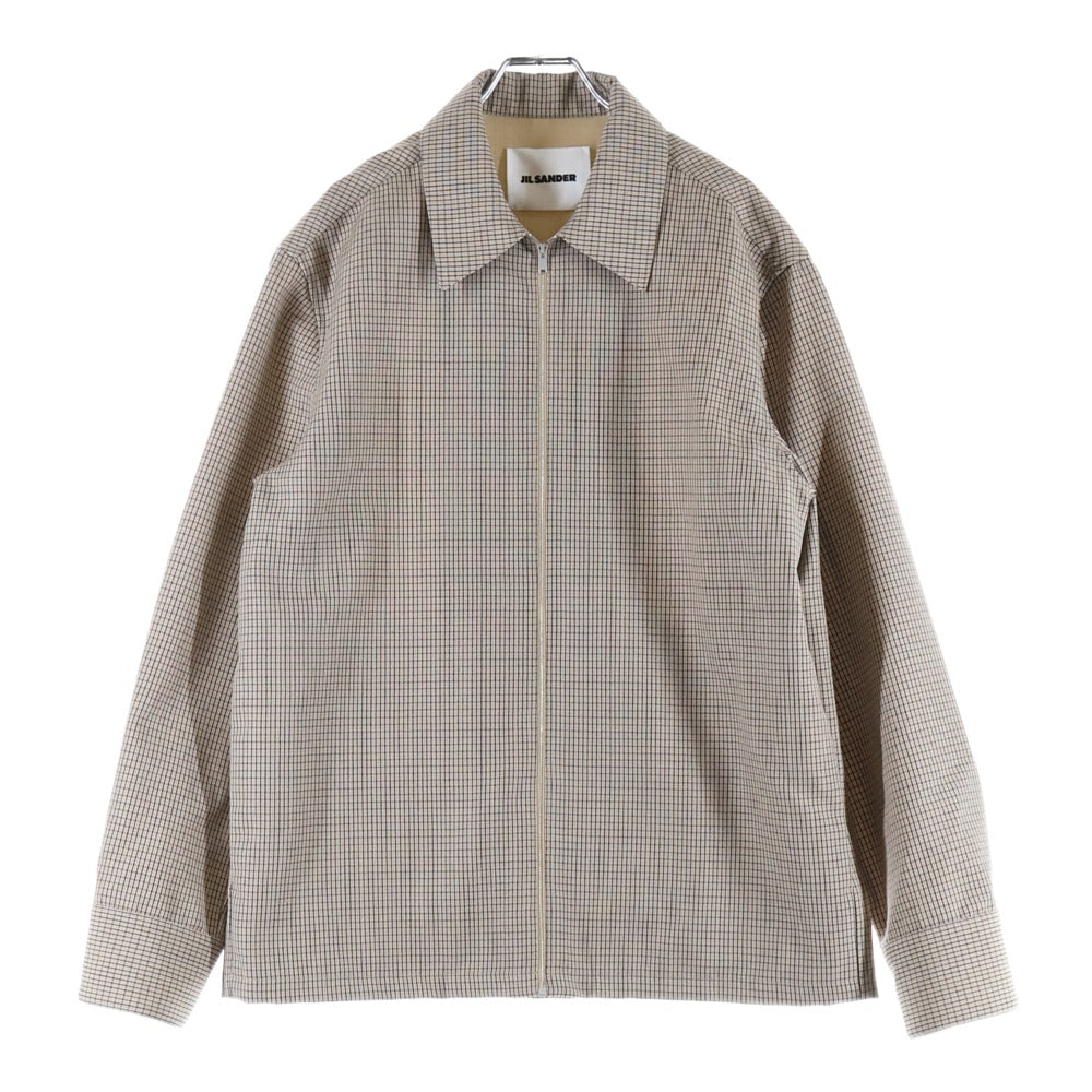 最終お値引き。ジルサンダー ホワイト　ウール ツイードコート JIL SANDER - JIL SANDER ジルサンダー 24SS Front Zip Shirt