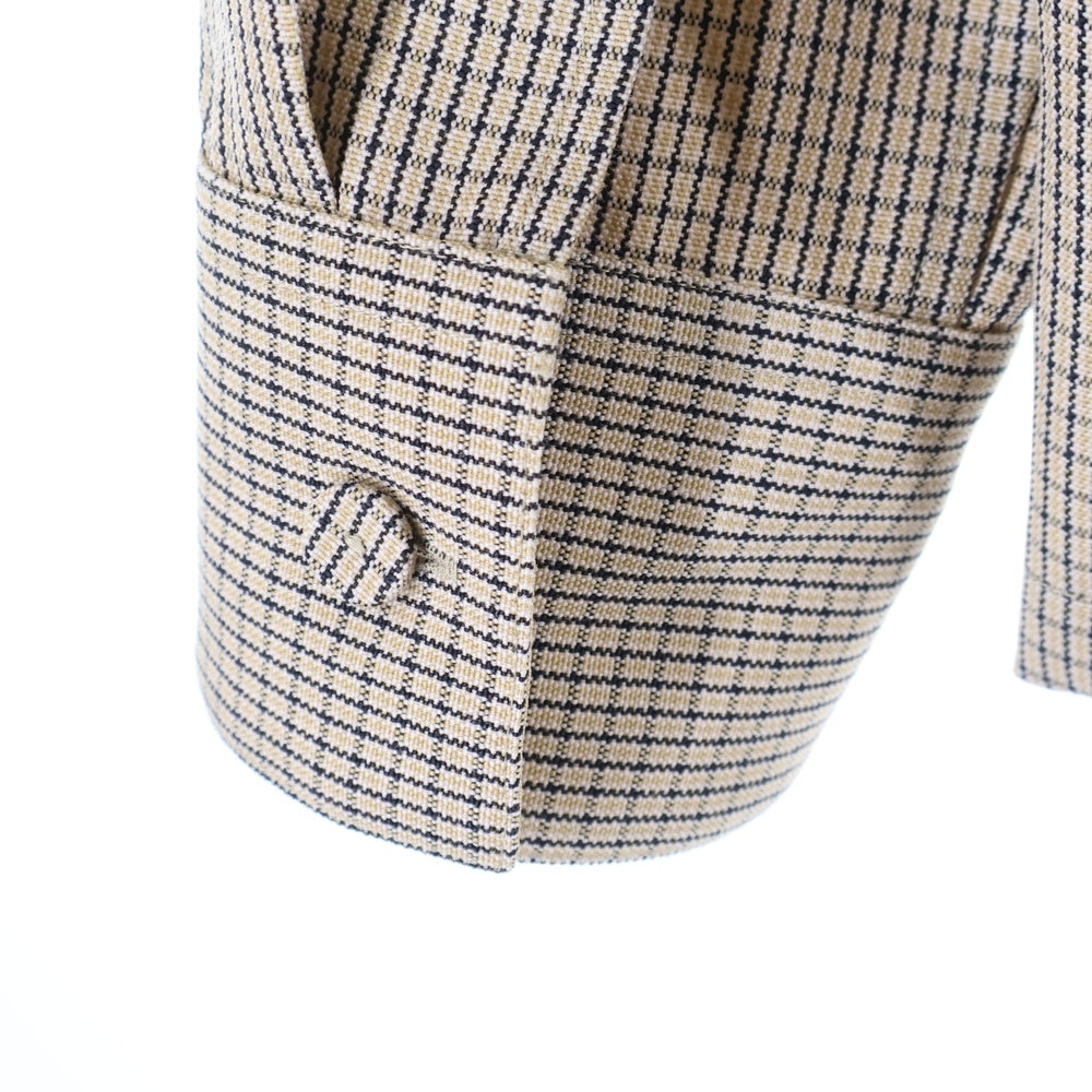JIL SANDER(ジルサンダー) 24AW Virgin Wool Shirt J22DL0256 J40177 ジップアップ チェック柄 ジャケット べージュ