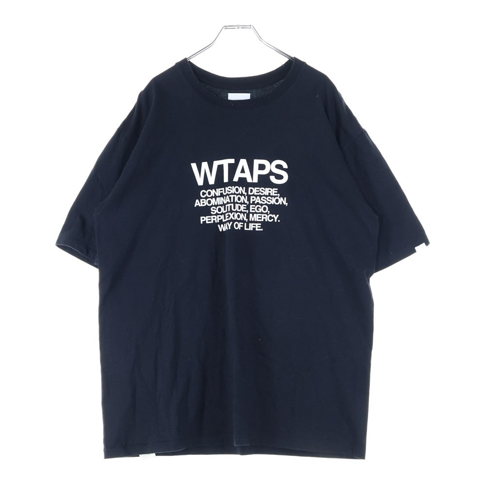 WTAPS(ダブルタップス) 17SS CONFUSION DESIRE プリント クルーネック 半袖Tシャツ カットソー ブラック