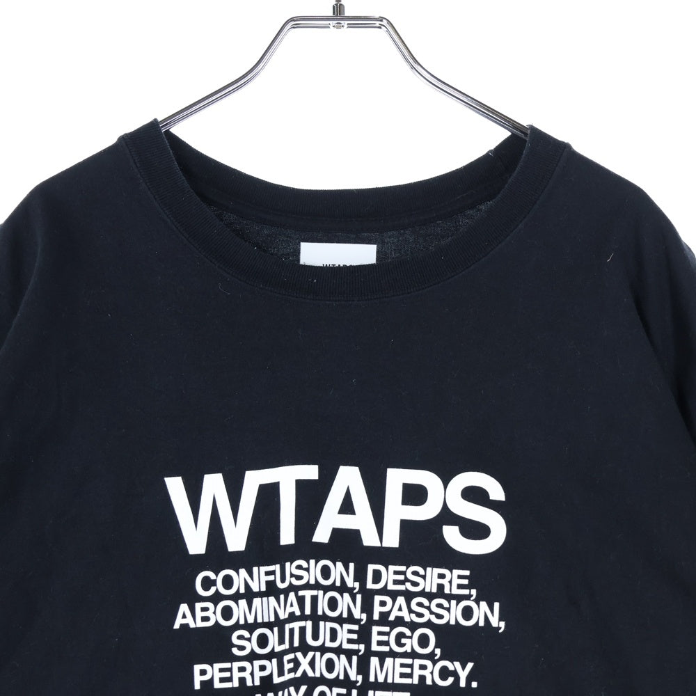 WTAPS(ダブルタップス) 17SS CONFUSION DESIRE プリント クルーネック 半袖Tシャツ カットソー ブラック