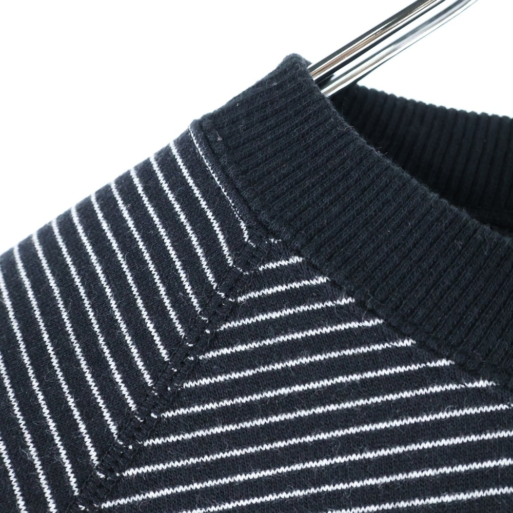 ENNOY(エンノイ) 24AW BORDER CREW AW24BRENCT01NTL ボーダー クルーネック スウェットシャツ トレーナー ブラック/ホワイト