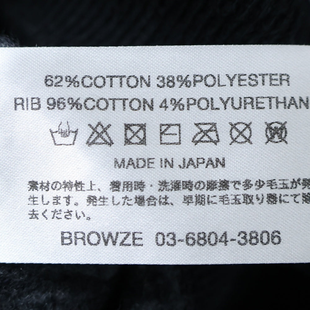 ENNOY(エンノイ) 24AW BORDER CREW AW24BRENCT01NTL ボーダー クルーネック スウェットシャツ トレーナー ブラック/ホワイト