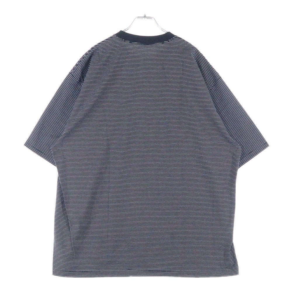 ENNOY(エンノイ) 23SS Border T-Shirt SS23BRENCT05AM ボーダー クルーネック 半袖Tシャツ カットソー ブラック/ホワイト
