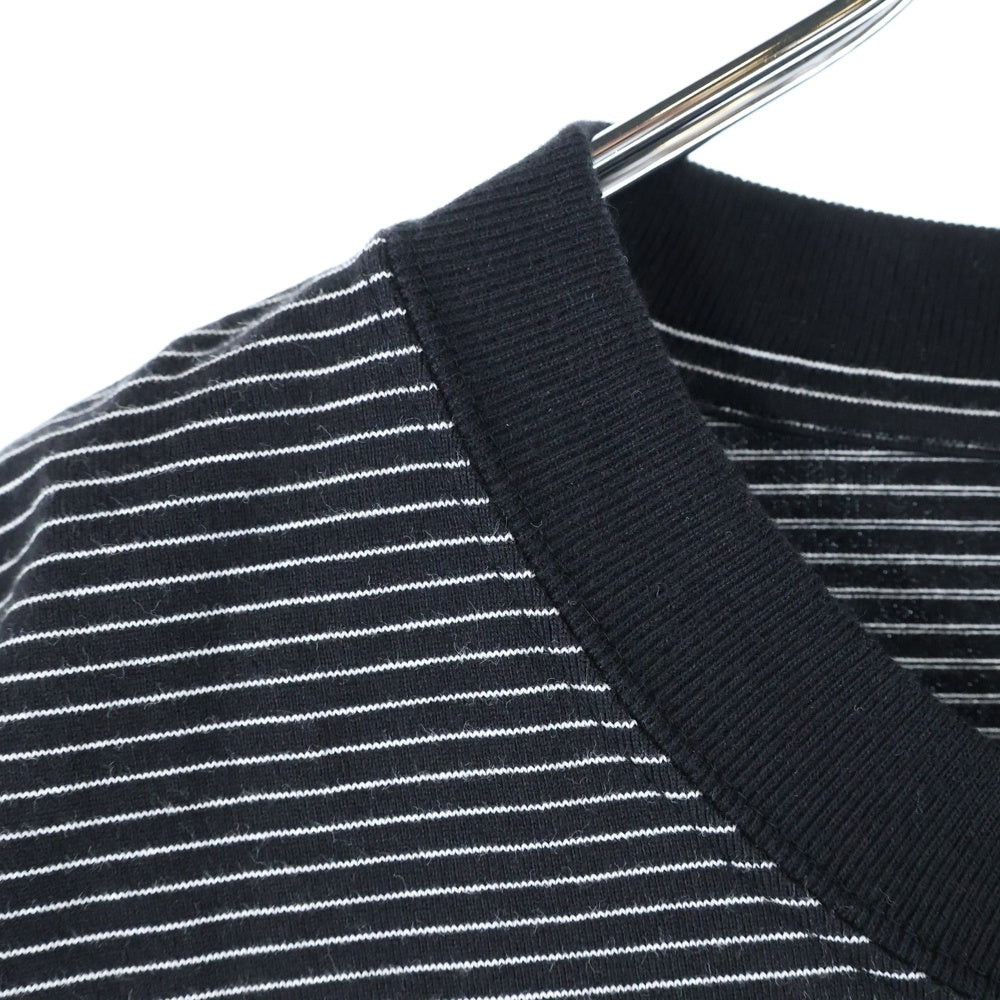 ENNOY(エンノイ) 23SS Border T-Shirt SS23BRENCT05AM ボーダー クルーネック 半袖Tシャツ カットソー ブラック/ホワイト