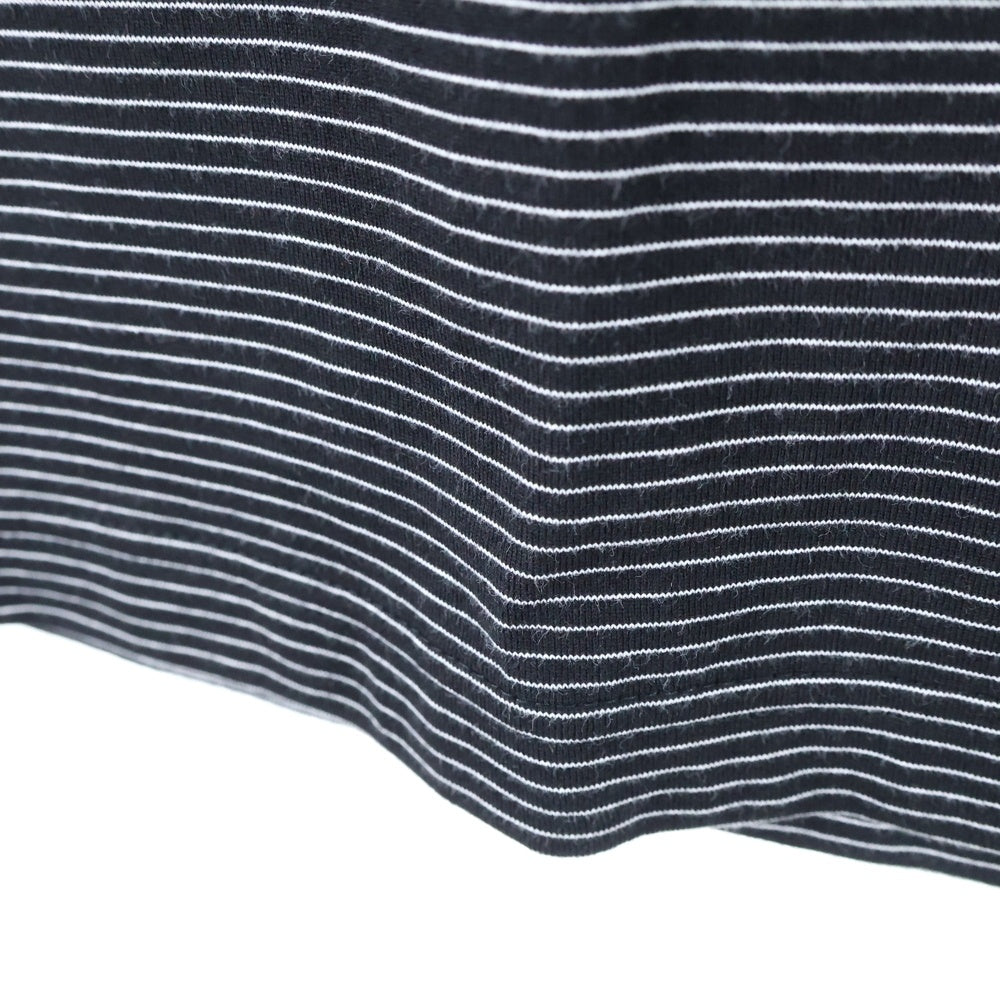 ENNOY(エンノイ) 23SS Border T-Shirt SS23BRENCT05AM ボーダー クルーネック 半袖Tシャツ カットソー ブラック/ホワイト