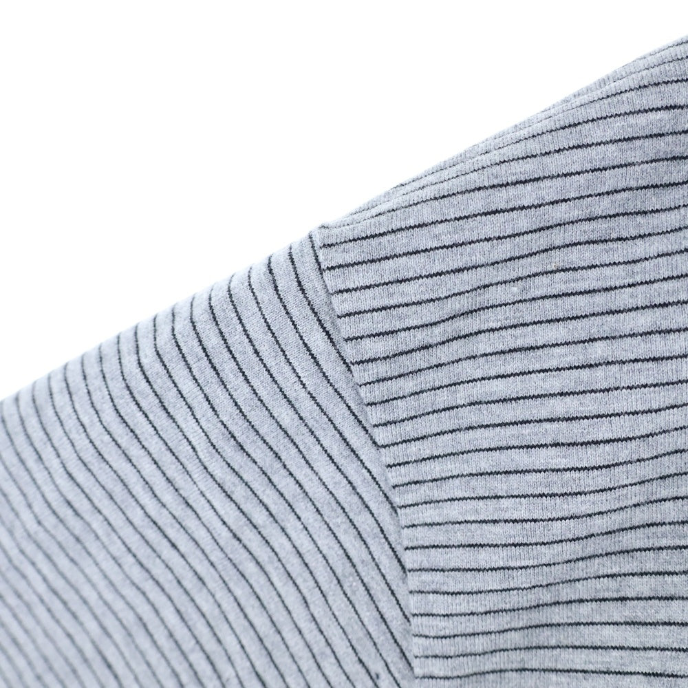ENNOY(エンノイ) 23SS Border T-Shirt SS23BRENCT05AM ボーダー クルーネック 半袖Tシャツ カットソー グレー/ブラック