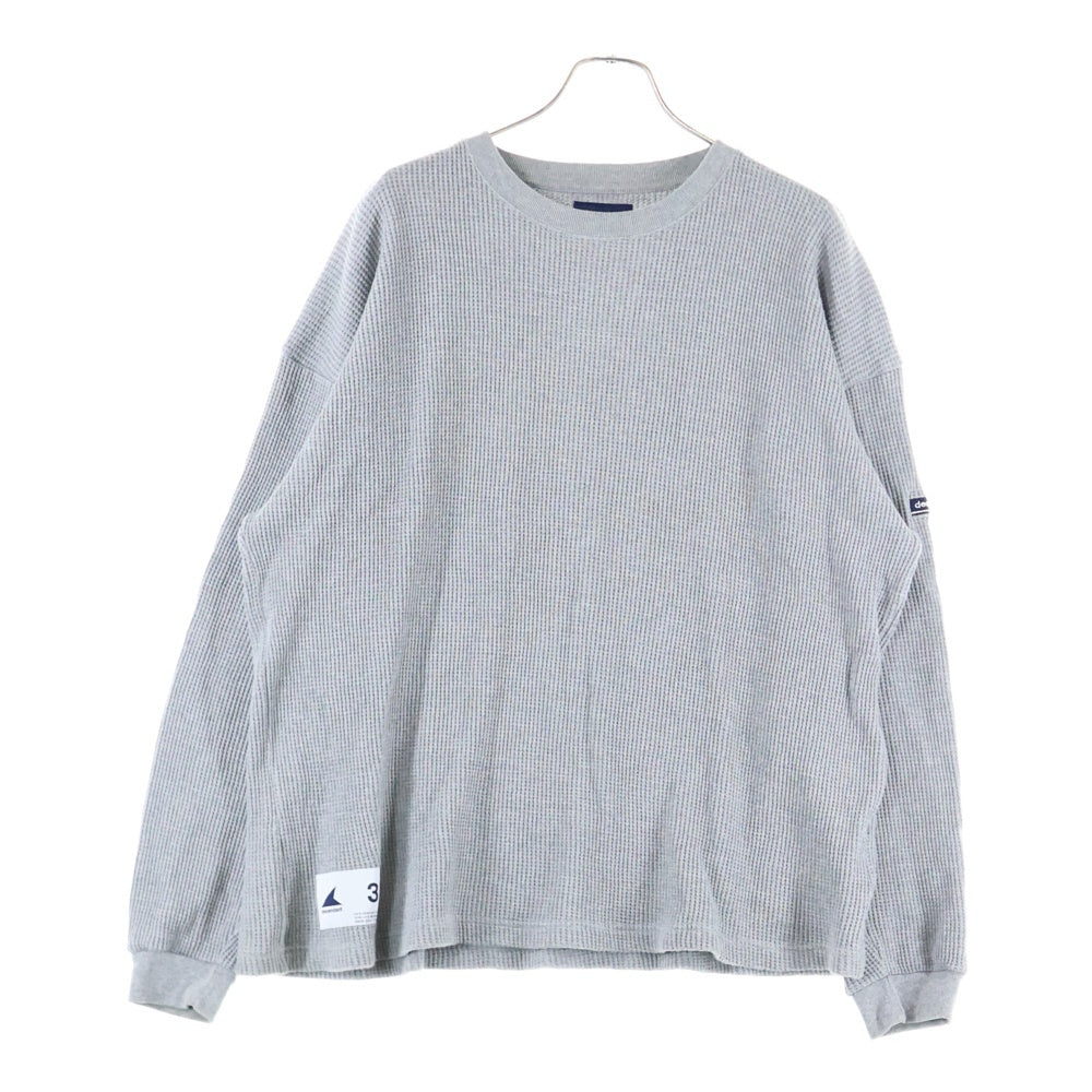 DESCENDANT(ディセンダント) 23SS GAUFRE WAFFLE LS 231ATDS-CSM07 ゴーフル ワッフル ロングスリーブ サーマル 長袖 Tシャツ グレー