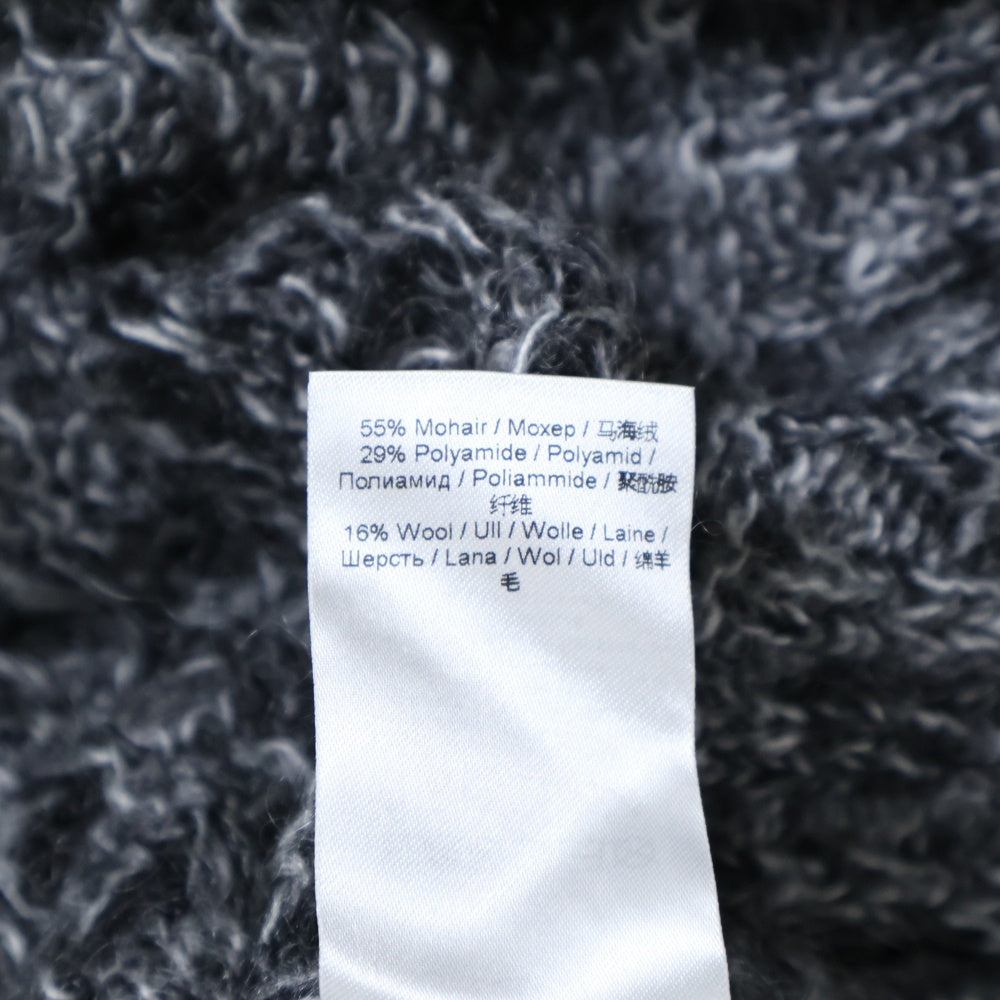 GANNI(ガニー) Mohair Lace Polo 2640 モヘヤ ローゲージニット長袖ポロシャツ グレー レディース