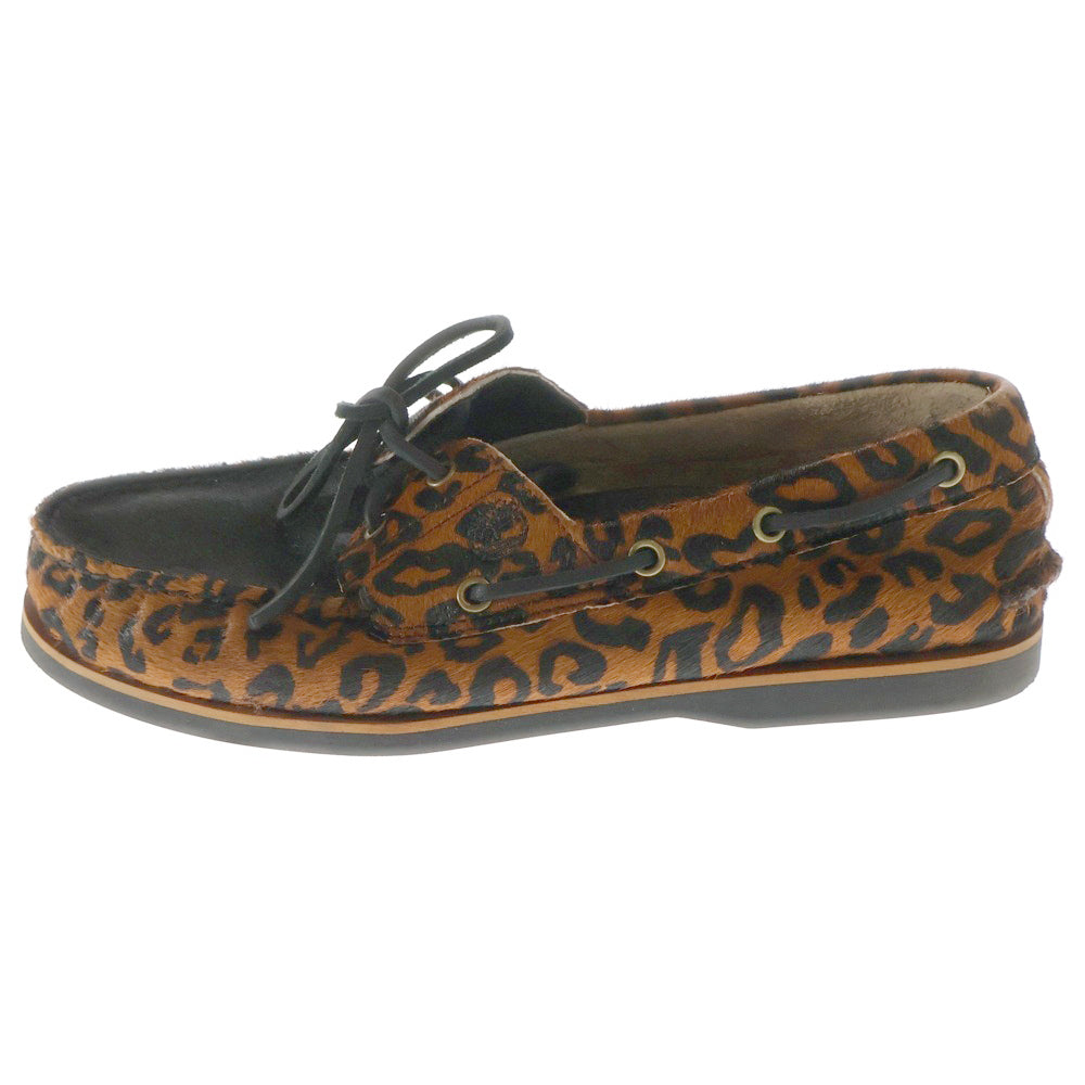 Timberland(ティンバーランド) ×WACKO MARIA CLASSIC 2EYE BOAT SHOE クラシック ツーアイ ボートシューズ レオパード ブラウン US10/28.0cm