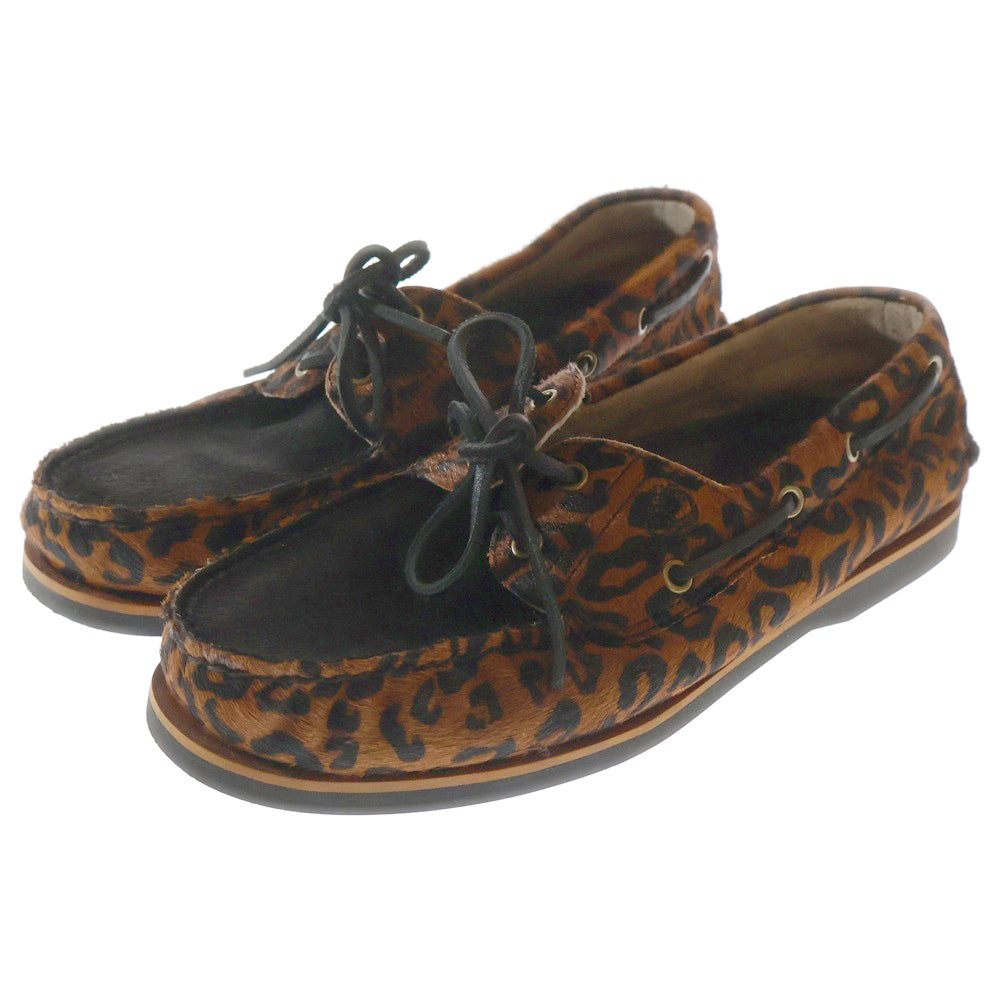 Timberland(ティンバーランド) ×WACKO MARIA CLASSIC 2EYE BOAT SHOE クラシック ツーアイ ボートシューズ レオパード ブラウン US10/28.0cm