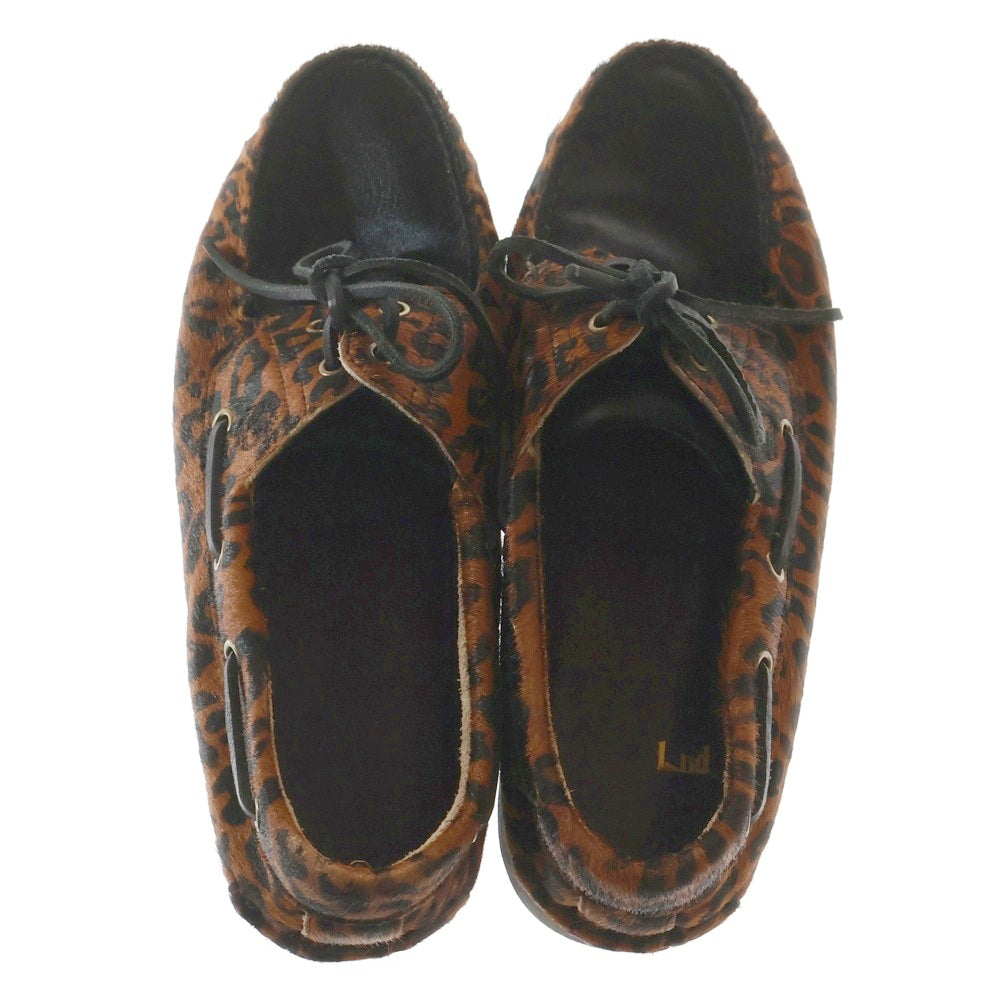 Timberland(ティンバーランド) ×WACKO MARIA CLASSIC 2EYE BOAT SHOE クラシック ツーアイ ボートシューズ レオパード ブラウン US10/28.0cm