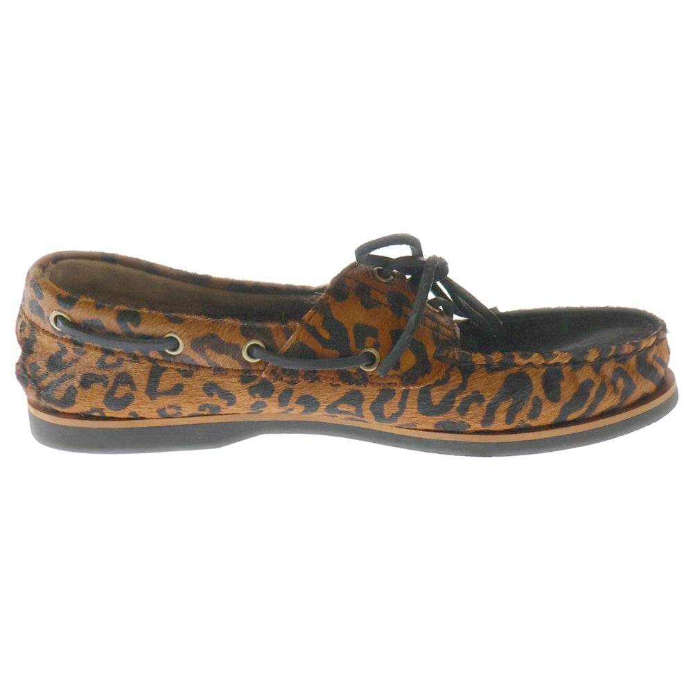 Timberland(ティンバーランド) ×WACKO MARIA CLASSIC 2EYE BOAT SHOE クラシック ツーアイ ボートシューズ レオパード ブラウン US10/28.0cm