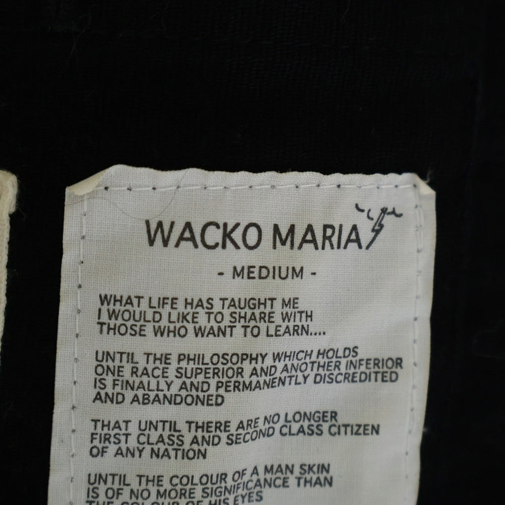 WACKO MARIA(ワコマリア) N-1 DECK JACKET レオパードボア デッキジャケット ブラック