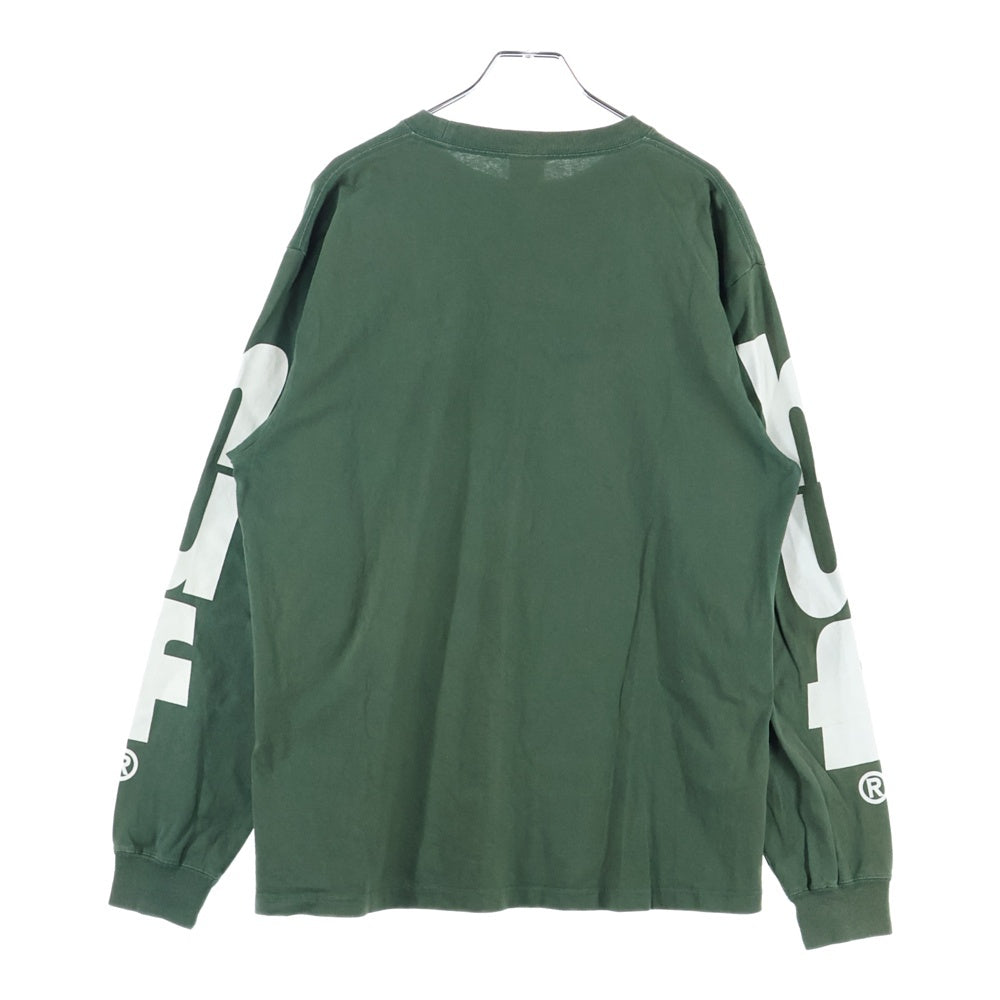 HUF(ハフ) ロゴ ロングスリーブカットソー プリント グリーン