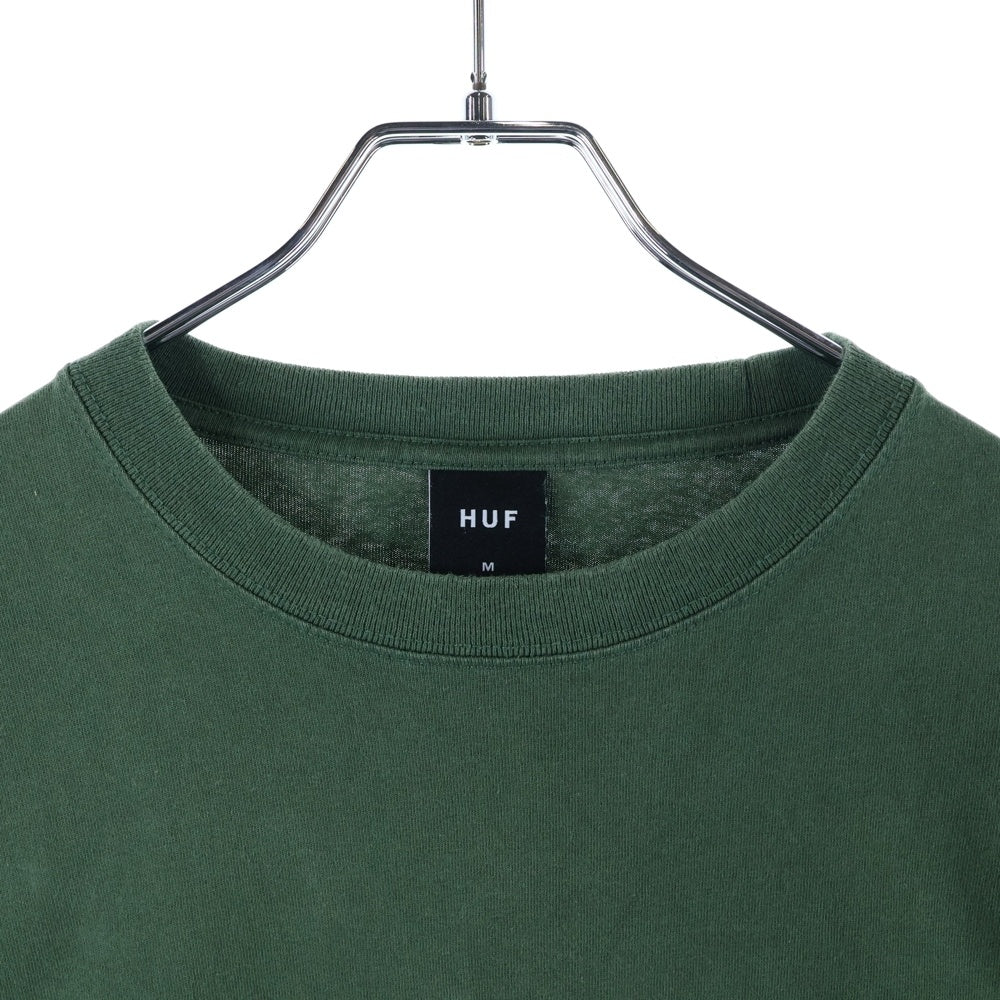 HUF(ハフ) ロゴ ロングスリーブカットソー プリント グリーン