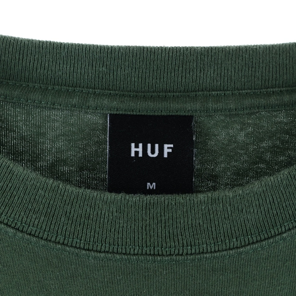 HUF(ハフ) ロゴ ロングスリーブカットソー プリント グリーン