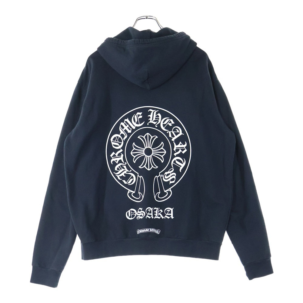 CHROME HEARTS(クロムハーツ) SWTSHRT HD ZIP 大阪限定 ホースシューバックプリント ジップアップスウェットパーカー ブラック