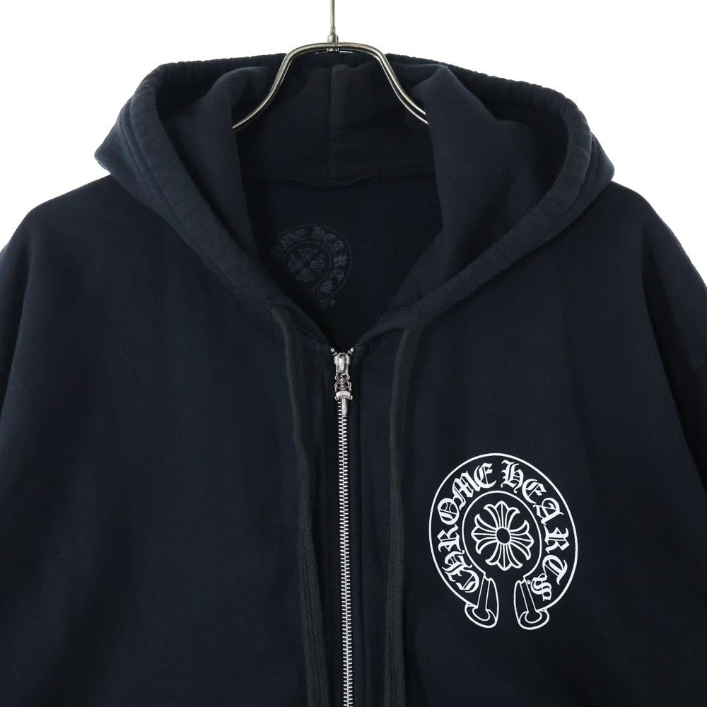 CHROME HEARTS(クロムハーツ) SWTSHRT HD ZIP 大阪限定 ホースシューバックプリント ジップアップスウェットパーカー ブラック