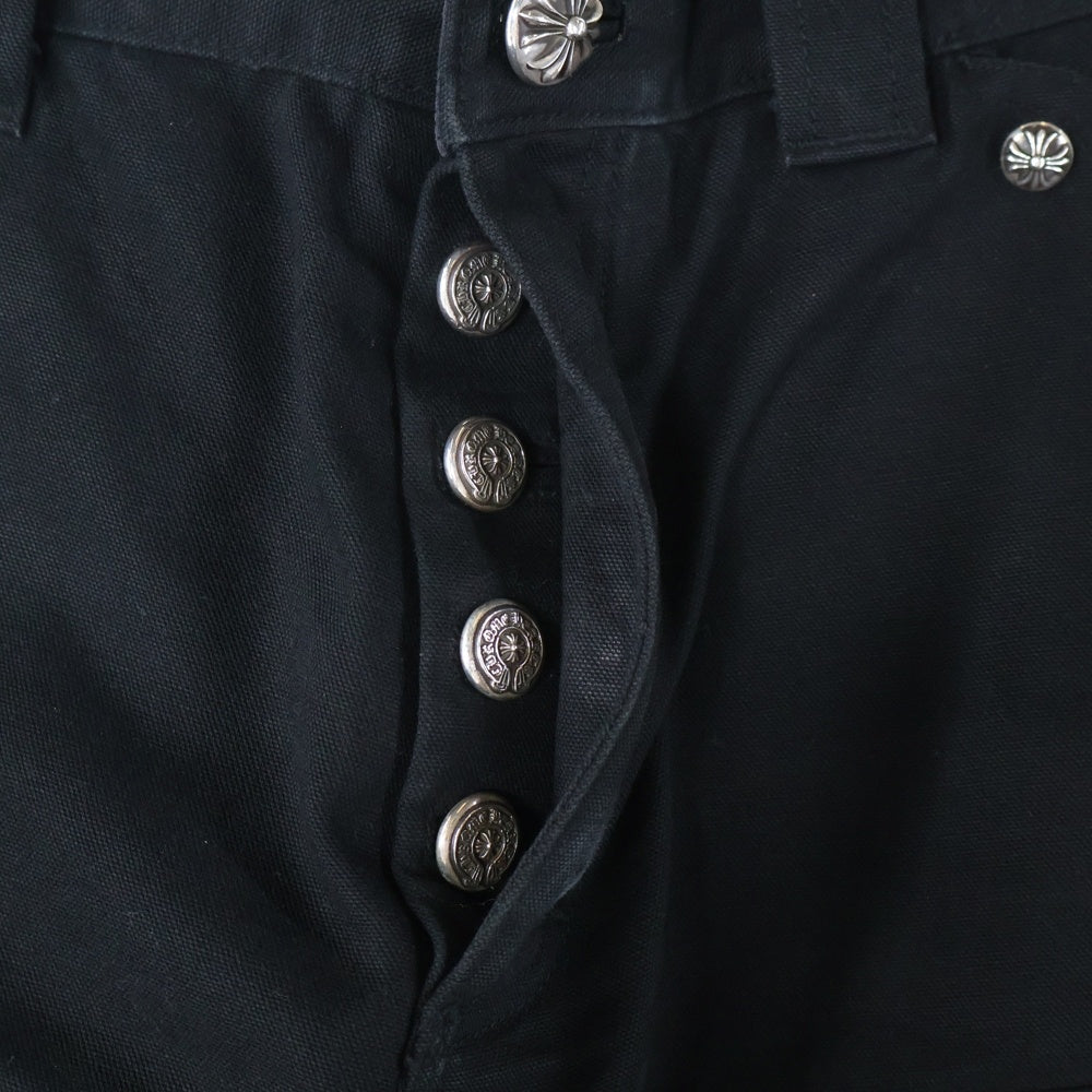 CHROME HEARTS(クロムハーツ) CARPENTER CNVS BLK カーペンター キャンバスダブルニーロングパンツ ブラック