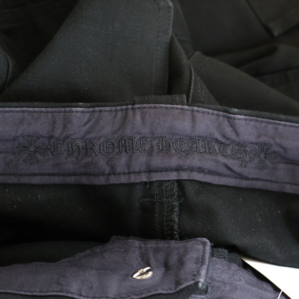 CHROME HEARTS(クロムハーツ) CARPENTER CNVS BLK カーペンター キャンバスダブルニーロングパンツ ブラック