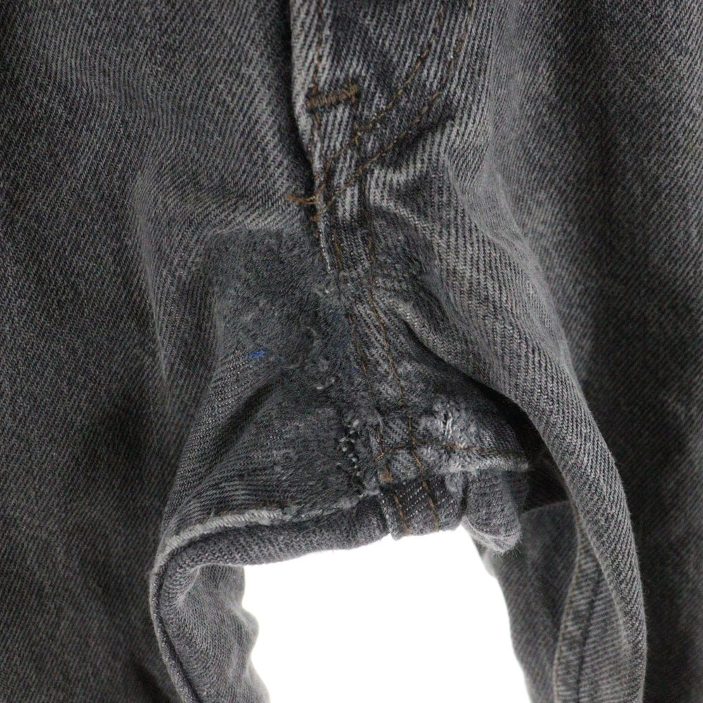 Levi's(リーバイス) 80s 501 BLACK DENIM PANTS 501-0658 ブラックデニムパンツ ボタン裏653刻印 アメリカ製 グレー