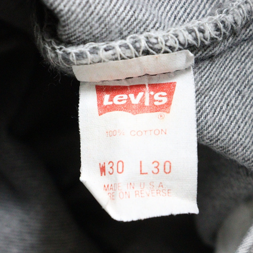 Levi's(リーバイス) 80s 501 BLACK DENIM PANTS 501-0658 ブラックデニムパンツ ボタン裏653刻印 アメリカ製 グレー