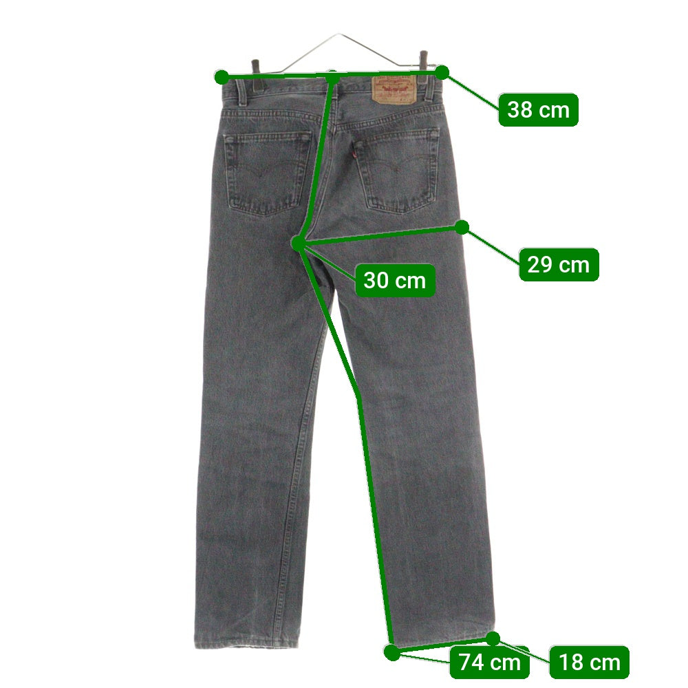 Levi's(リーバイス) 80s 501 BLACK DENIM PANTS 501-0658 ブラックデニムパンツ ボタン裏653刻印 アメリカ製 グレー