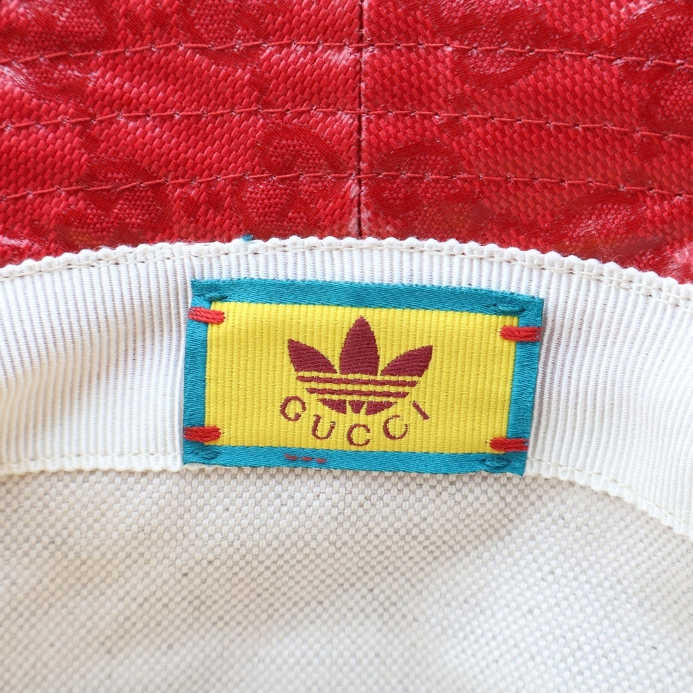 GUCCI(グッチ) ×adidas HAT M MARS FOILMA バケットハット レッド