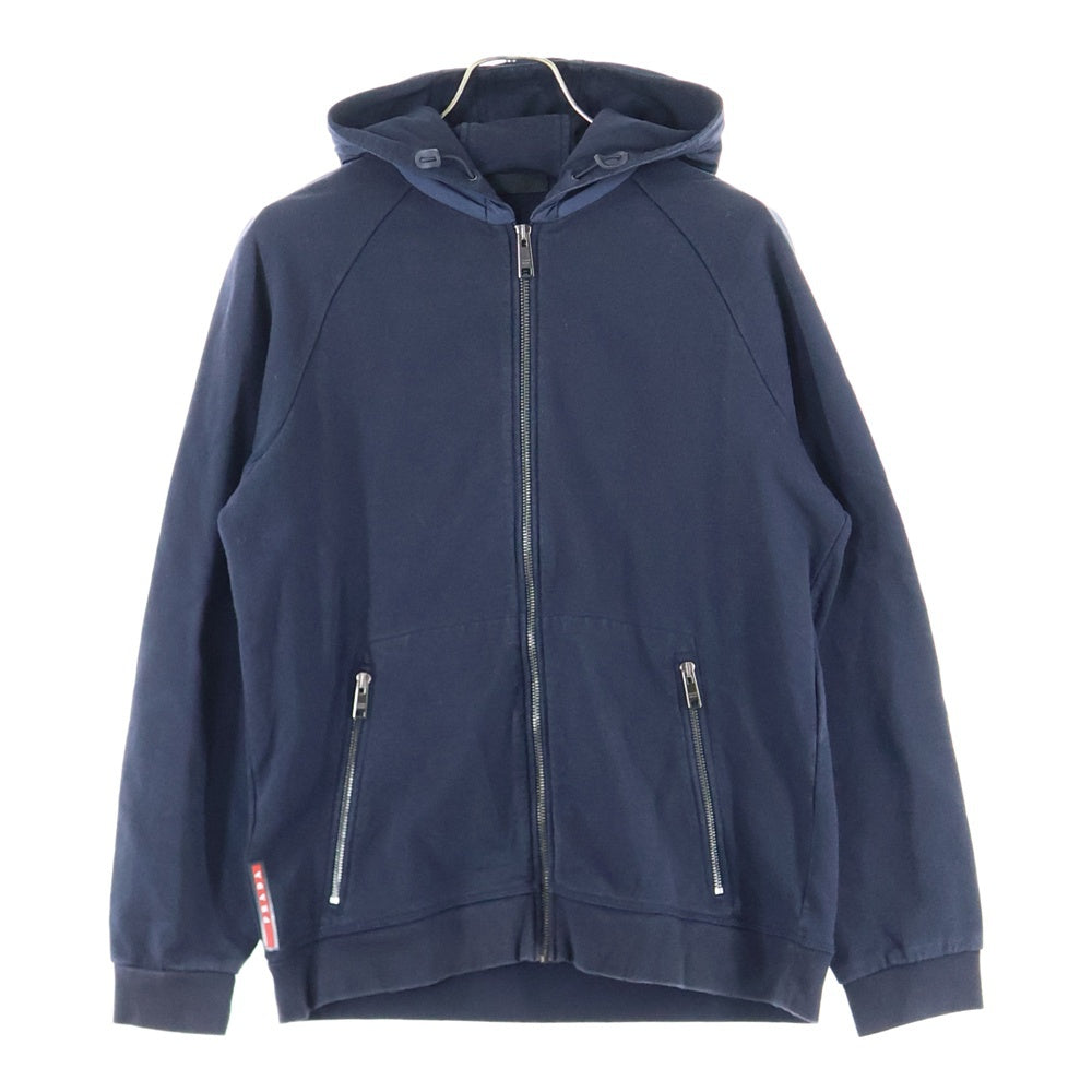 PRADA SPORT(プラダ スポーツ) ナイロン切替フーデッドジップアップパーカー SJC185 ネイビー