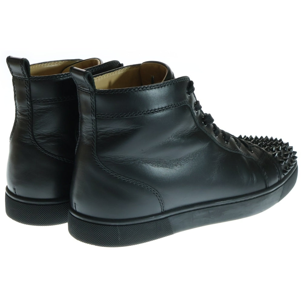 CHRISTIAN LOUBOUTIN(クリスチャンルブタン) スパイク スタッズ レザー レースアップ ハイカットスニーカー ブラック