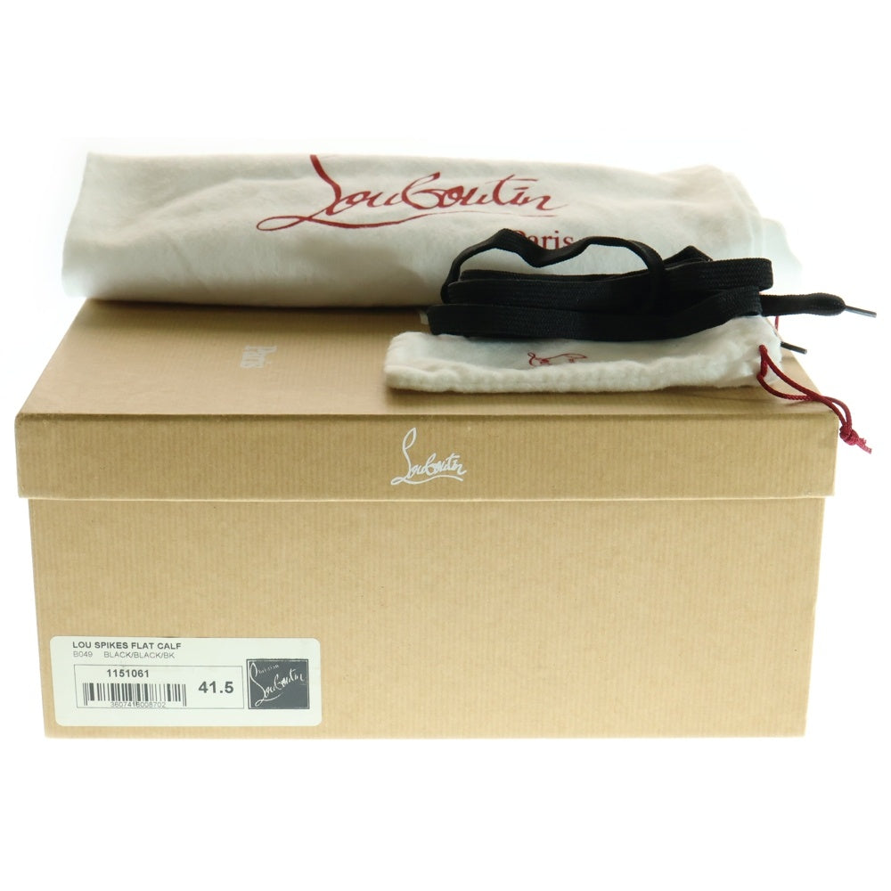 CHRISTIAN LOUBOUTIN(クリスチャンルブタン) スパイク スタッズ レザー レースアップ ハイカットスニーカー ブラック