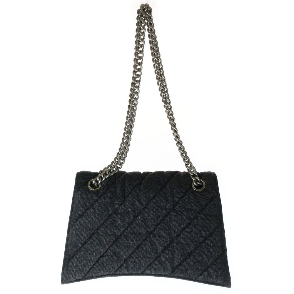 BALENCIAGA(バレンシアガ) Crush Chain Bag 716393 クラッシュ チェーンバッグ Bロゴ ブラック