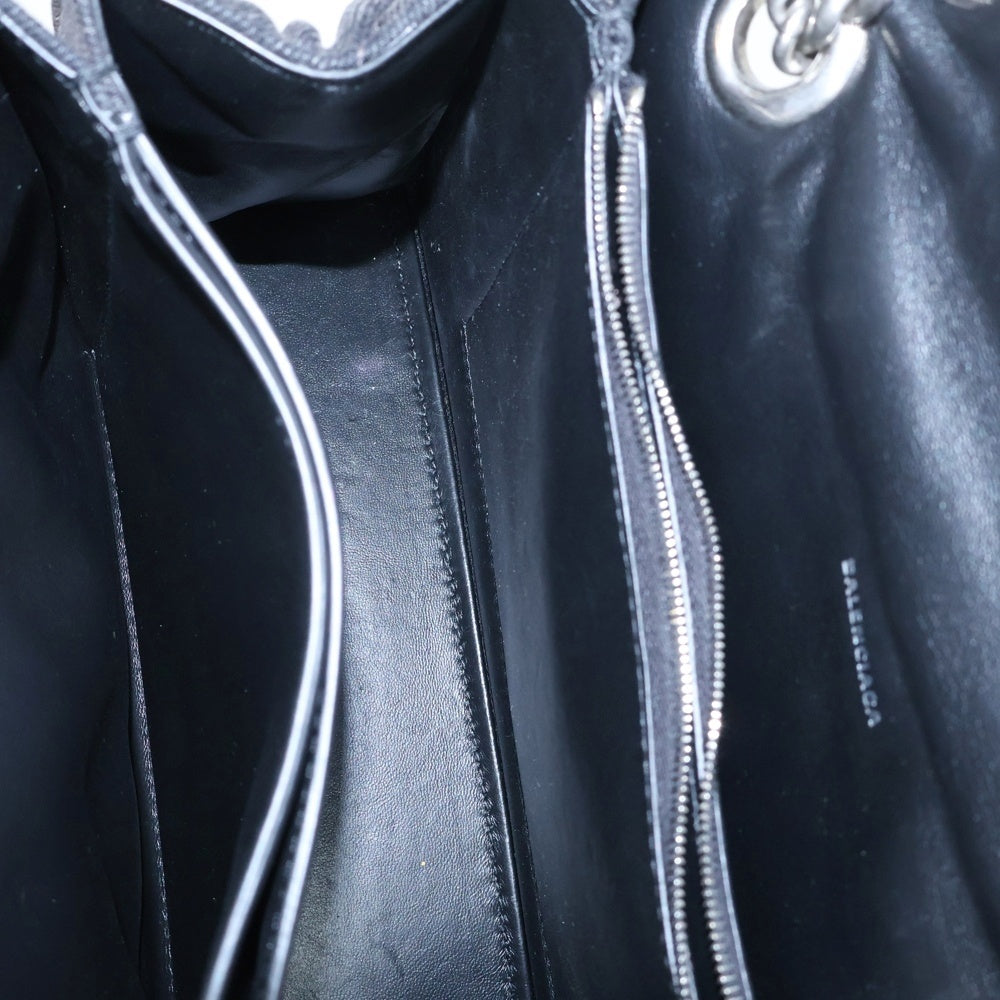 BALENCIAGA(バレンシアガ) Crush Chain Bag 716393 クラッシュ チェーンバッグ Bロゴ ブラック