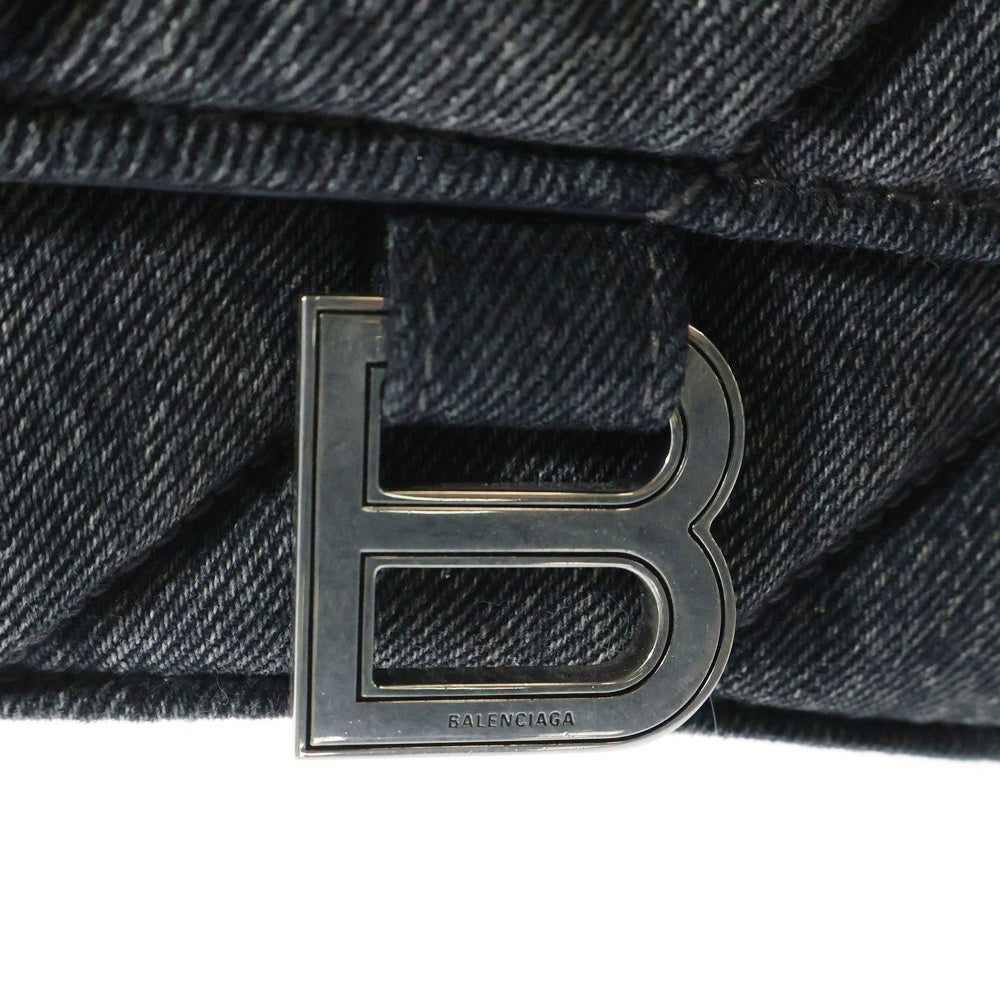 BALENCIAGA(バレンシアガ) Crush Chain Bag 716393 クラッシュ チェーンバッグ Bロゴ ブラック