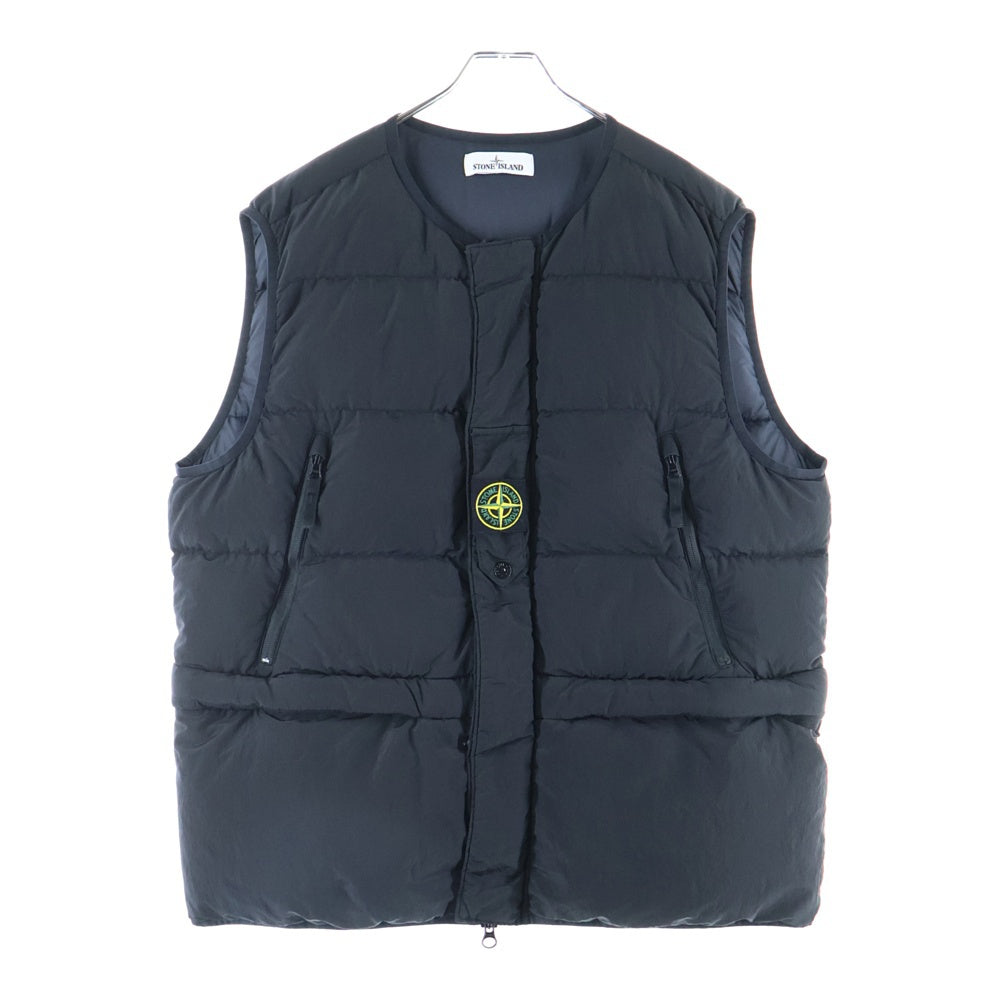 STONE ISLAND(ストーンアイランド) 21AW キルティング ダウンベスト 7515711G2-B ブラック